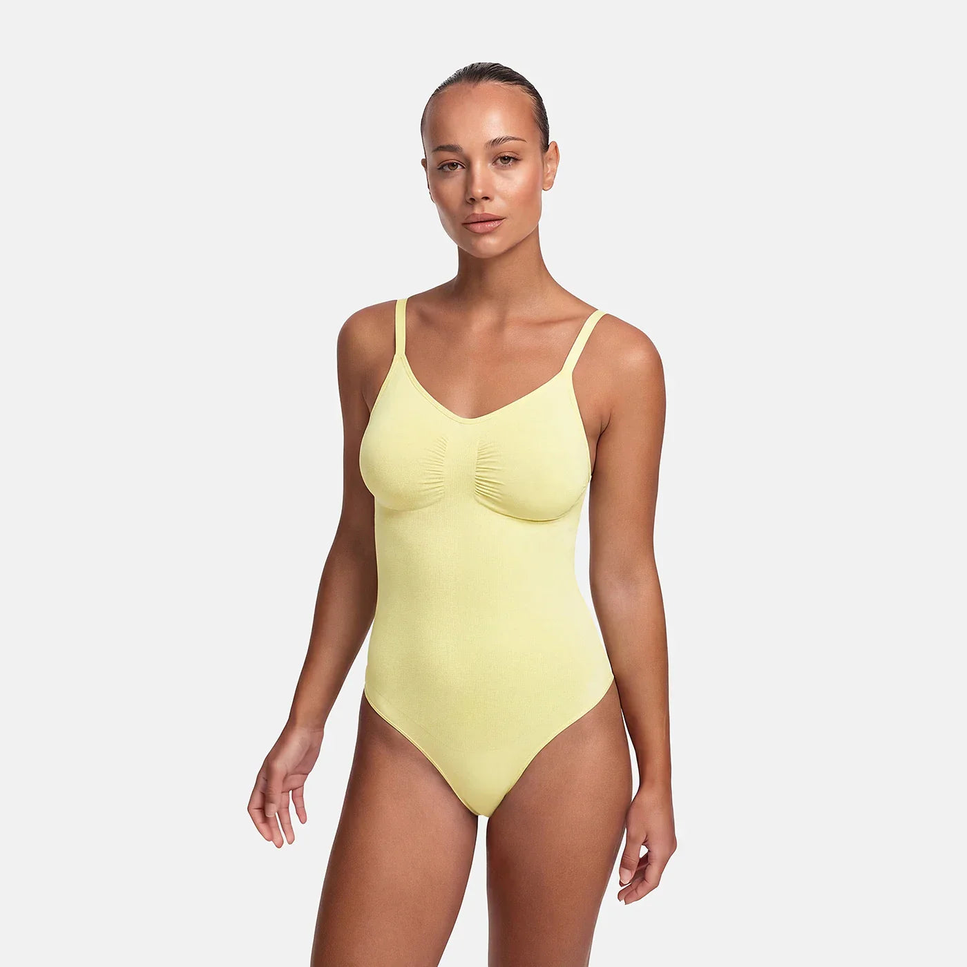 Bodysuit Sculpting Shapewear with Built-In Wireless Bra and String