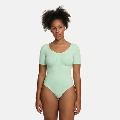 T-Shirt Bodysuit Sculpting Shapewear mit String