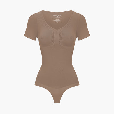T-Shirt Bodysuit Sculpting Shapewear mit String