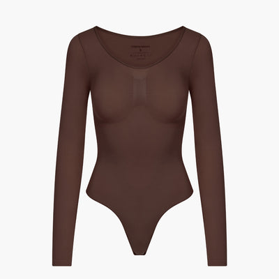 Bodysuit Sculpting Shapewear Longsleeve mit String