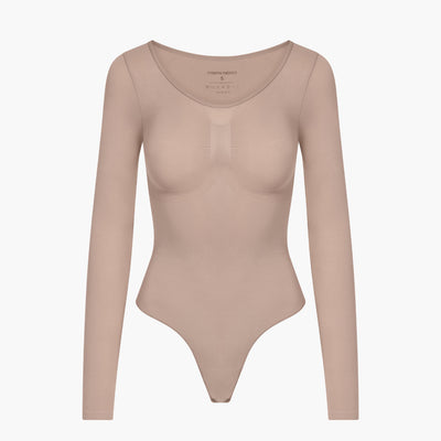 Bodysuit Sculpting Shapewear Longsleeve mit String