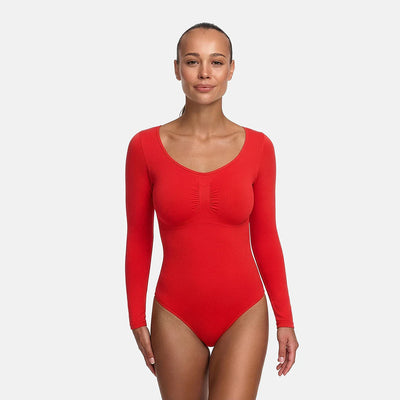 Bodysuit Sculpting Shapewear Longsleeve mit String