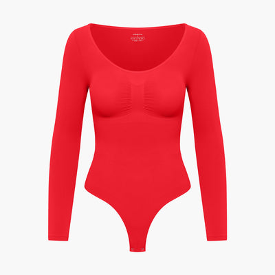 Bodysuit Sculpting Shapewear Longsleeve mit String