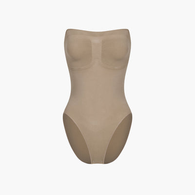 Trägerloser Bodysuit Sculpting Shapewear mit Slip