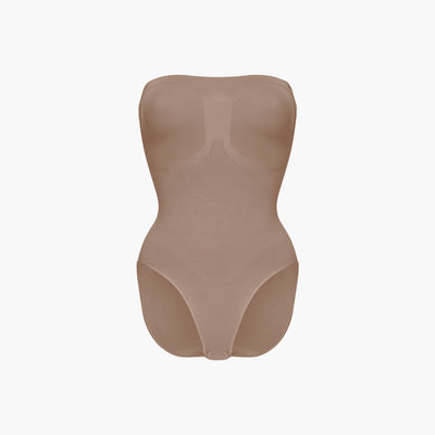 Trägerloser Bodysuit Sculpting Shapewear mit Slip