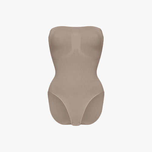 Trägerloser Bodysuit Sculpting Shapewear mit Slip