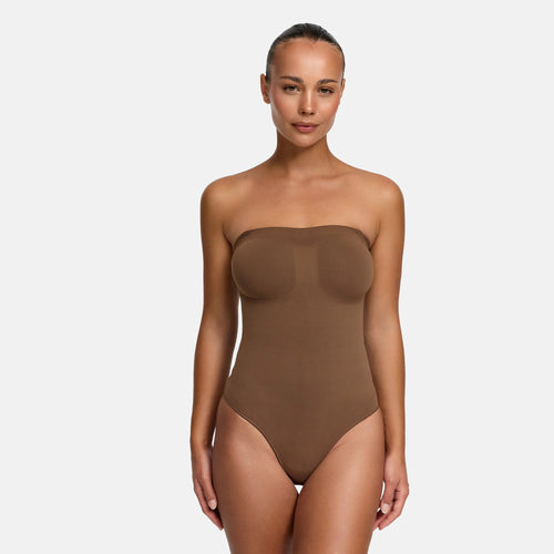 Trägerloser Bodysuit Sculpting Shapewear mit String