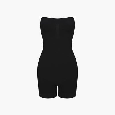 Trägerloser Bodysuit Sculpting Shapewear mit Shorts