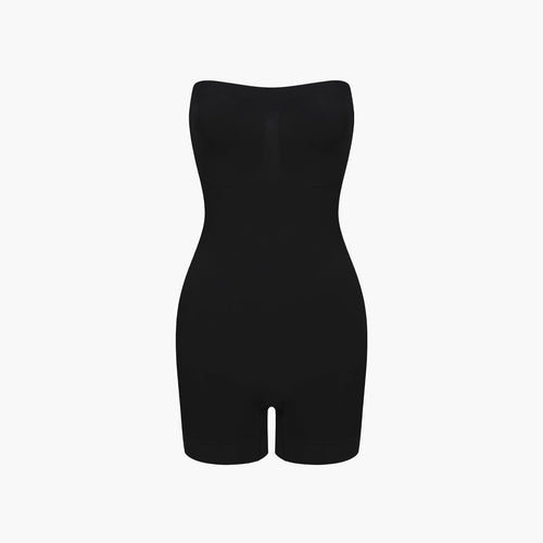 Trägerloser Bodysuit Sculpting Shapewear mit Shorts