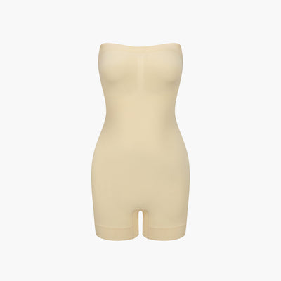 Trägerloser Bodysuit Sculpting Shapewear mit Shorts