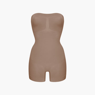 Trägerloser Bodysuit Sculpting Shapewear mit Shorts