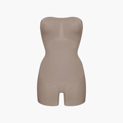 Trägerloser Bodysuit Sculpting Shapewear mit Shorts