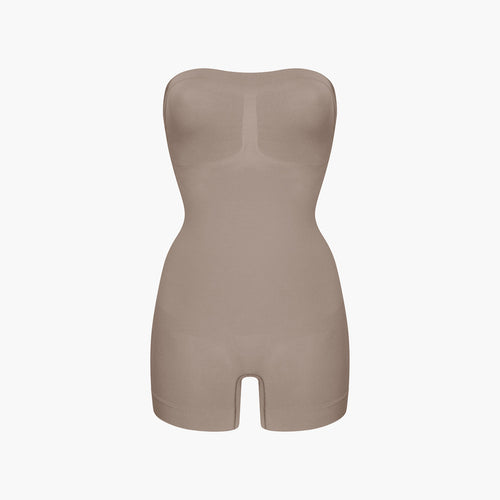 Trägerloser Bodysuit Sculpting Shapewear mit Shorts