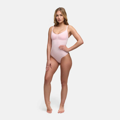 Bodysuit Sculpting Shapewear with Built-In Wireless Bra and String