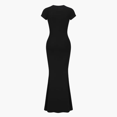 Ribbed T-Shirt Maxikleid