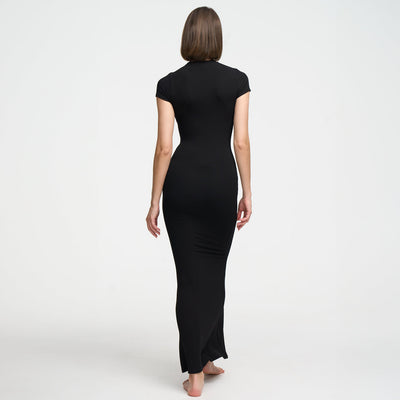 Ribbed T-Shirt Maxikleid