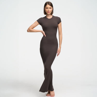 Ribbed T-Shirt Maxikleid
