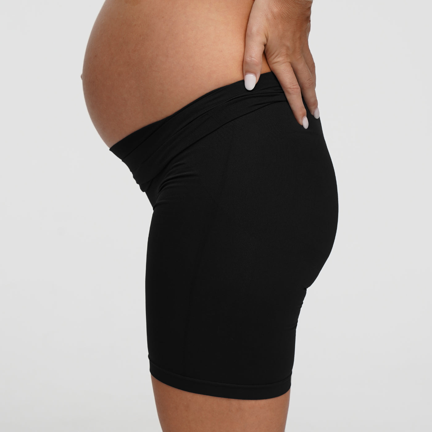 Seamless Umstandsshorts mit hohem Bund