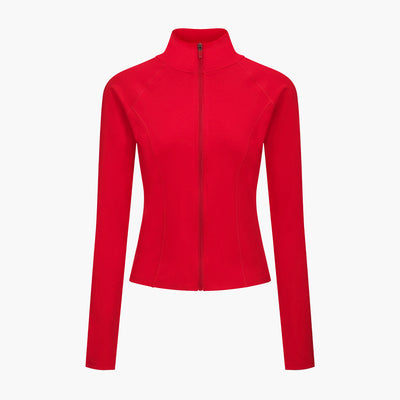 Cotton Body Fitted Zipper Jacke