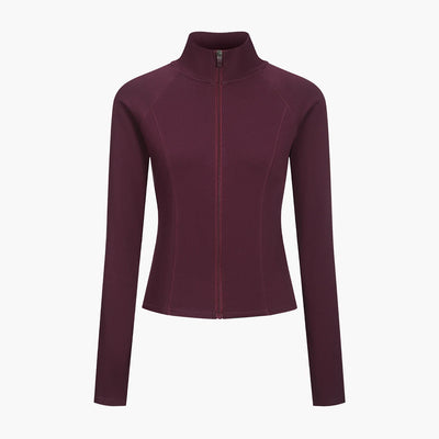Cotton Body Fitted Zipper Jacke
