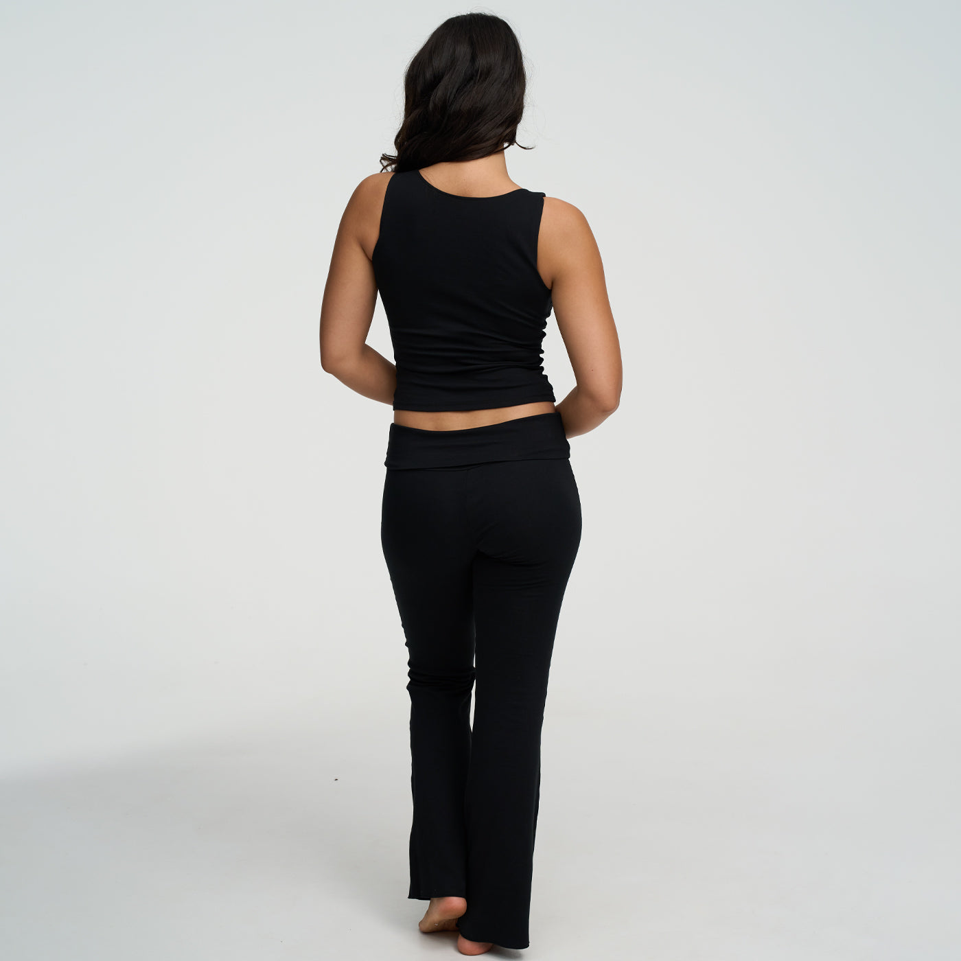 Cotton Tanktop mit eckigem Ausschnitt