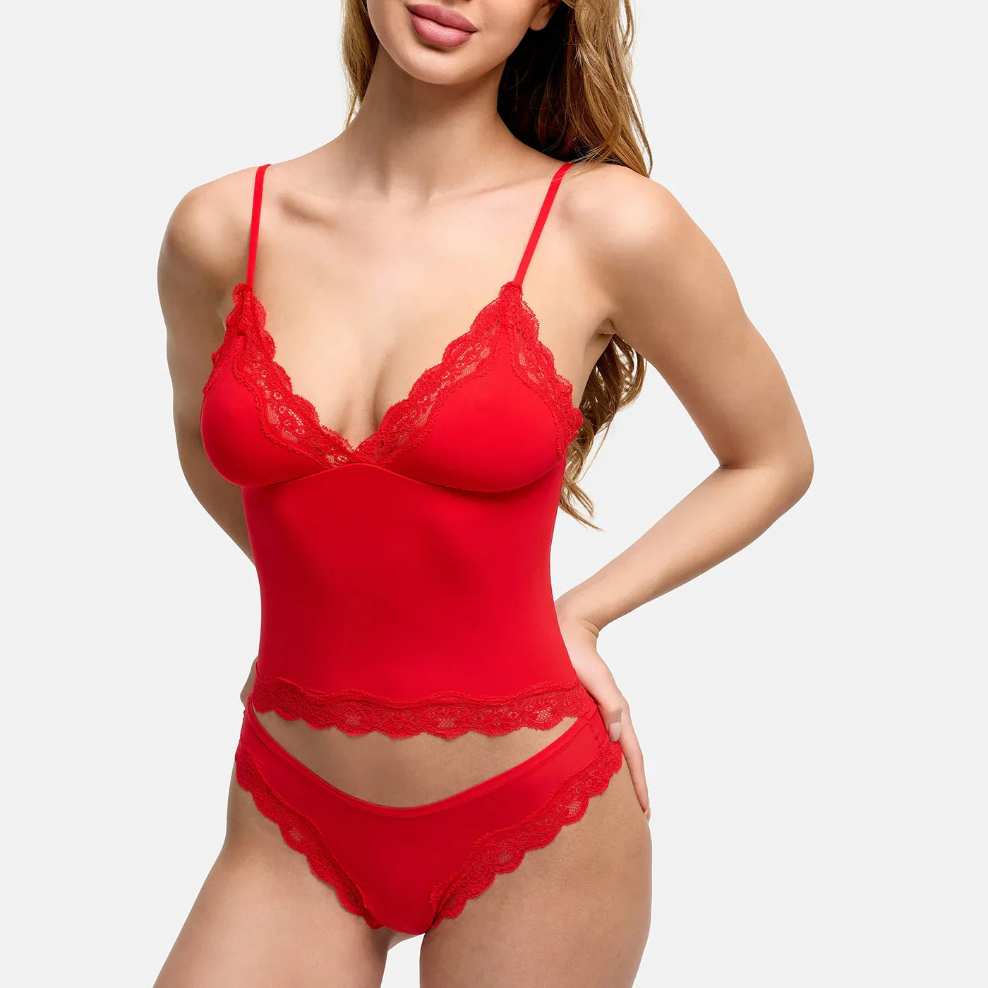 Deep Neck Lace Top